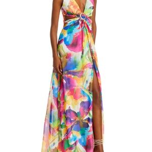 NWT Liv Foster Crisscross Cutout Gown Size 14